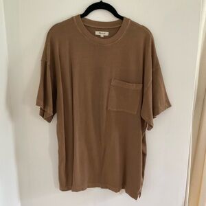 Madewell Garment-Dyed Oversized Pocket Tee in Dried Cedar, Sz M